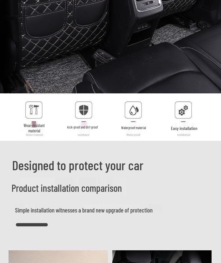 Children's Car Seat Kick Mat - Rear Seat Protector & Anti-Kick Pad