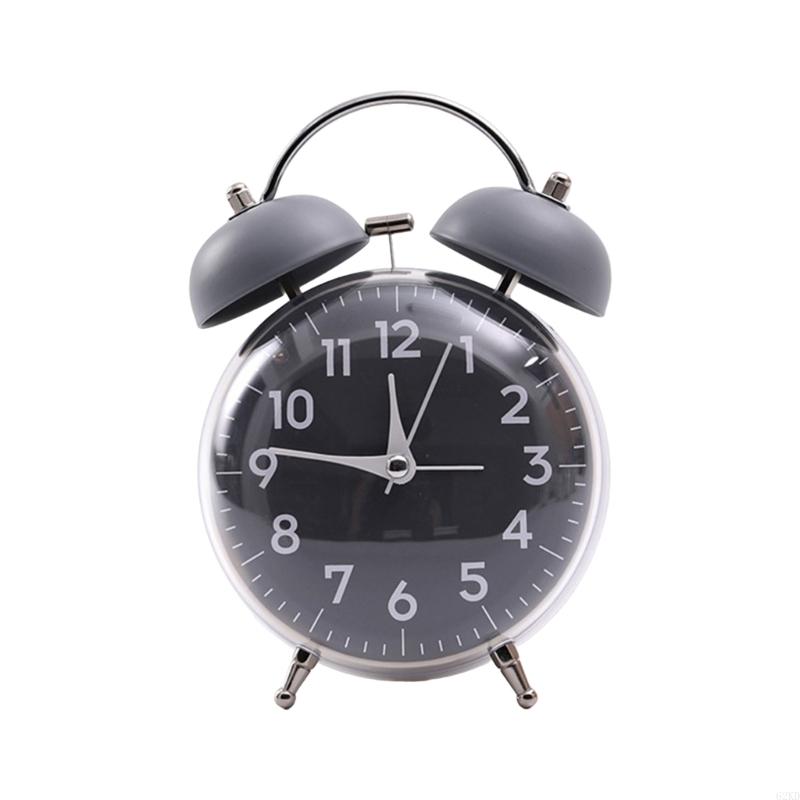 62KD Analog Alarm Clock Double Alarms Quiet Operating Large with Night Light