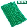 100/10Pcs DIY Plush Chenille Sticks Stem Pipe Cleaners Bending Plush Craft Wired Sticks Kids Educational DIY Decoration Supplies
