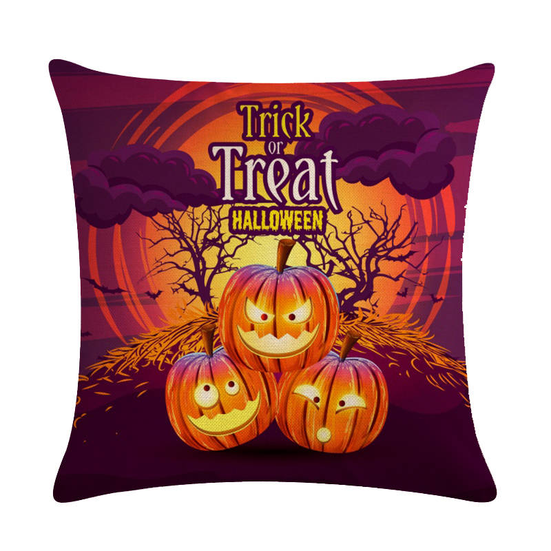 Украшение дома тыква кошка ведьма Хэллоуин счастливая печать поли подушка наволочка Funda de Almohada