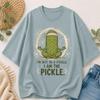 Funny Meditating Pickle Graphic T-Shirt and kids tshirt