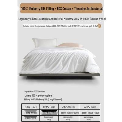 Mercury Home Textiles Всесезонный комплект с одеялом из шелка-тусса