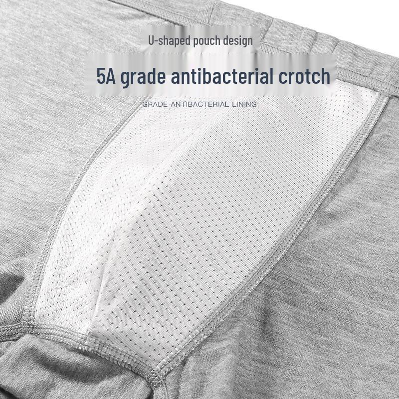 LANGSHA Мужские боксеры-брифы из бамбукового волокна 5A с антибактериальным эффектом (4-Pack)