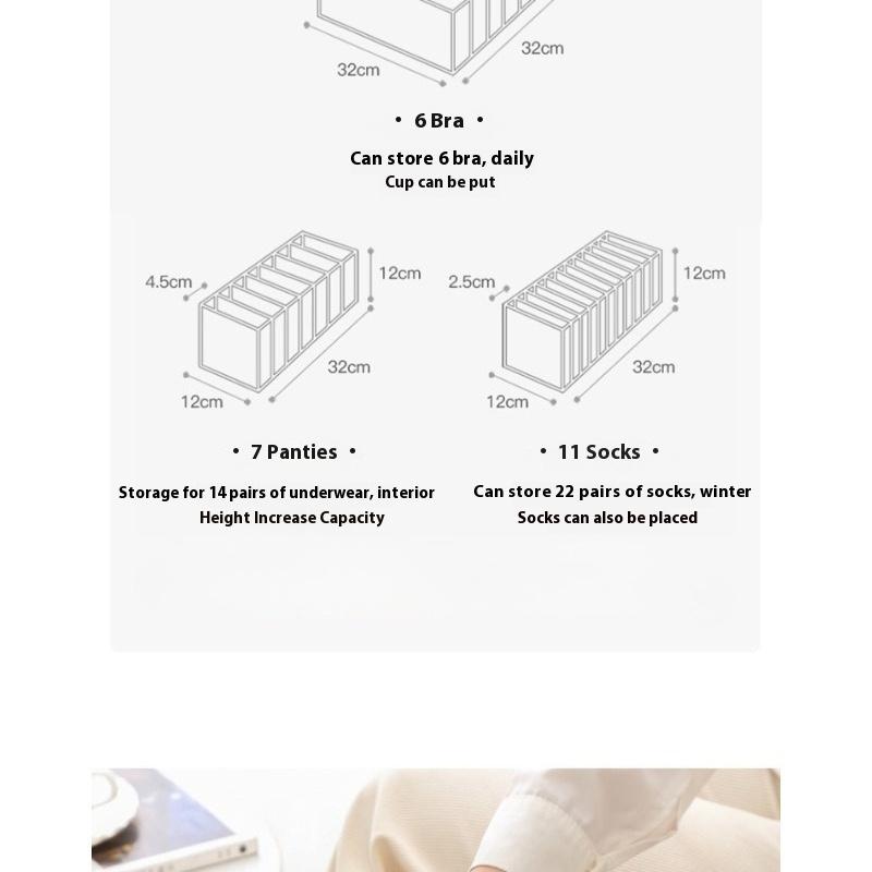 Коробка для хранения нижнего белья, Артефакт для носков, Бюстгальтер, Разделительная сетка ящичного типа для нижнего белья, Бытовая женская сетка для сортировки гардероба
