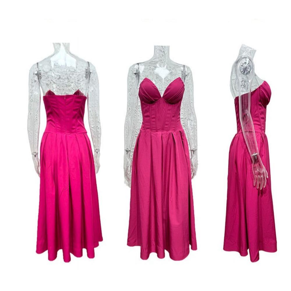 Черное элегантное свадебное платье для мероприятий, сексуальное платье-корсет без бретелек, миди, рождественские вечерние платья для женщин, одежда