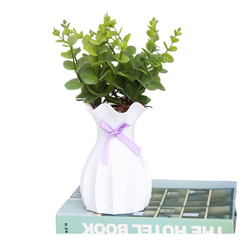 Ваза для цветов в скандинавском стиле, украшения для дома, современные маленькие белые вазы для сухоцветов для интерьера, мини-пластиковый горшок, украшение для комнаты, декор