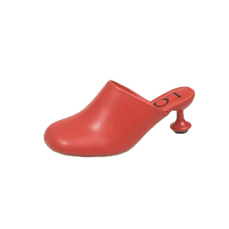 Баотоу полутапочки женские весна-лето новая модная верхняя одежда высокие каблуки темперамент шпильки одинарные туфли