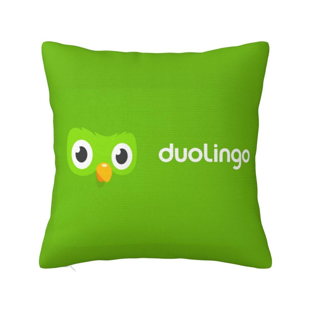 Duolingo Owl Duo 1 Square Pillowcase Cushion Cover Pillow Case Throw Pillow Cover For Home Sofa Living Room