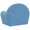 Children s Sofa Blue Soft Plush