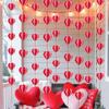 Romantic Heart Honeycomb Ball String Stereoscopic Love Heart Hanging Curtain  Wedding