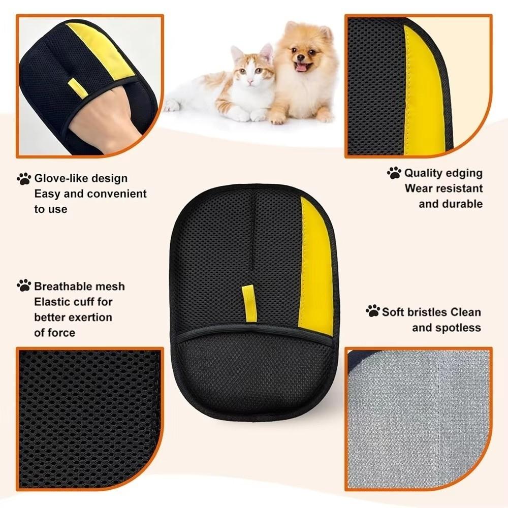 Mesh Cloth Pet Grooming Glove Soft Static Fur Remover Glove Pet Hair Removal Glove Home Cleaning