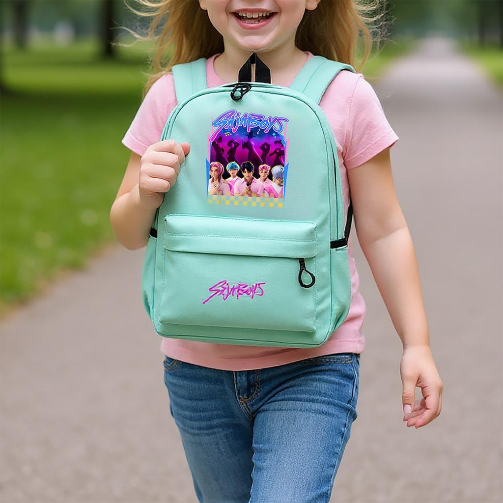 Features The Saja Boys Print, Inspired By The Witch Hunters, With , Kid-friendly Action Illustrations Of The Characters