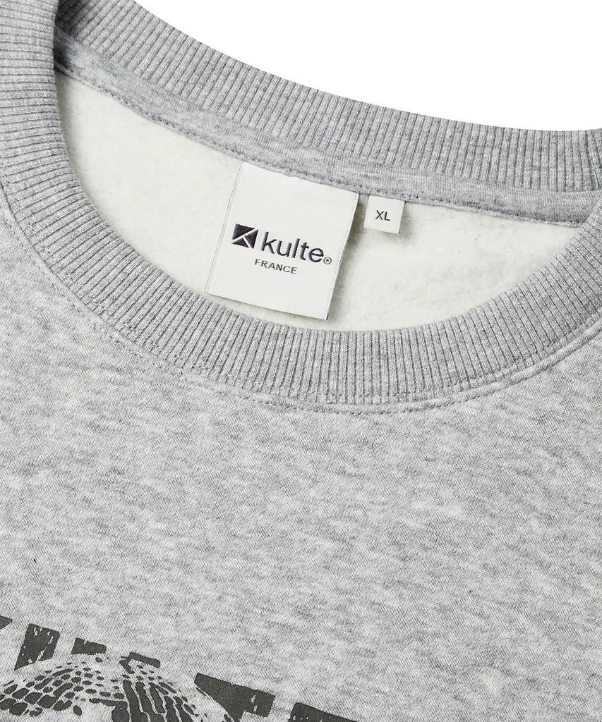 KULTE Музыкальный Астронавт Свитшот с круглым вырезом С.Серый