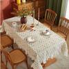 Скатерть с французским принтом и бахромой, плиссированная окантовка, прямоугольная столешница, украшение для отеля, скатерть, фоновая ткань