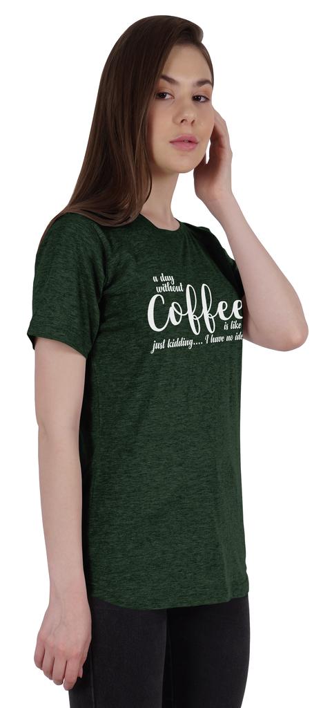Inkmeso Женская футболка с цитатой   День без кофе — это как... просто шучу   Понятия не имею   Футболка с графическим принтом