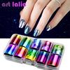 10 Sheets/box 2.5*100cm Holographic Nail Stickers Declas Starry Sky Sticker Nail Art Decoration