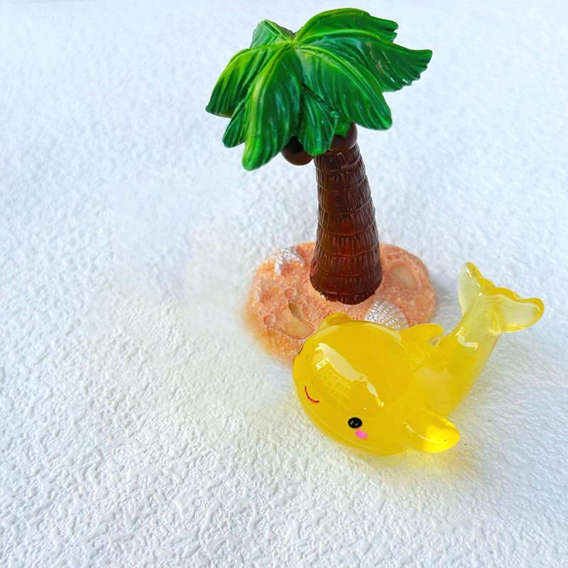 1 шт. Мини светящийся кит домашний декор ландшафтный дизайн смоляные поделки светящийся кит сад аквариум миниатюры украшения украшения