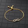 Huitan Fashion Gold Color Box Chain Bracelet для женщин, модные яркие циркониевые украшения для рук для помолвки, изысканные аксессуары