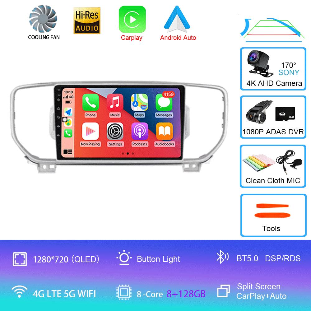 Android 14 Автомобильное радио для Kia Sportage 4 QL 2016 - 2018 Мультимедийный видеоплеер Навигация стерео GPS