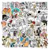 50Pc Skull Art Style Stickers Skateboard Stickers Extreme Sports Stickers Trolley Case Guitar Mug Notebook Trend Stickers
