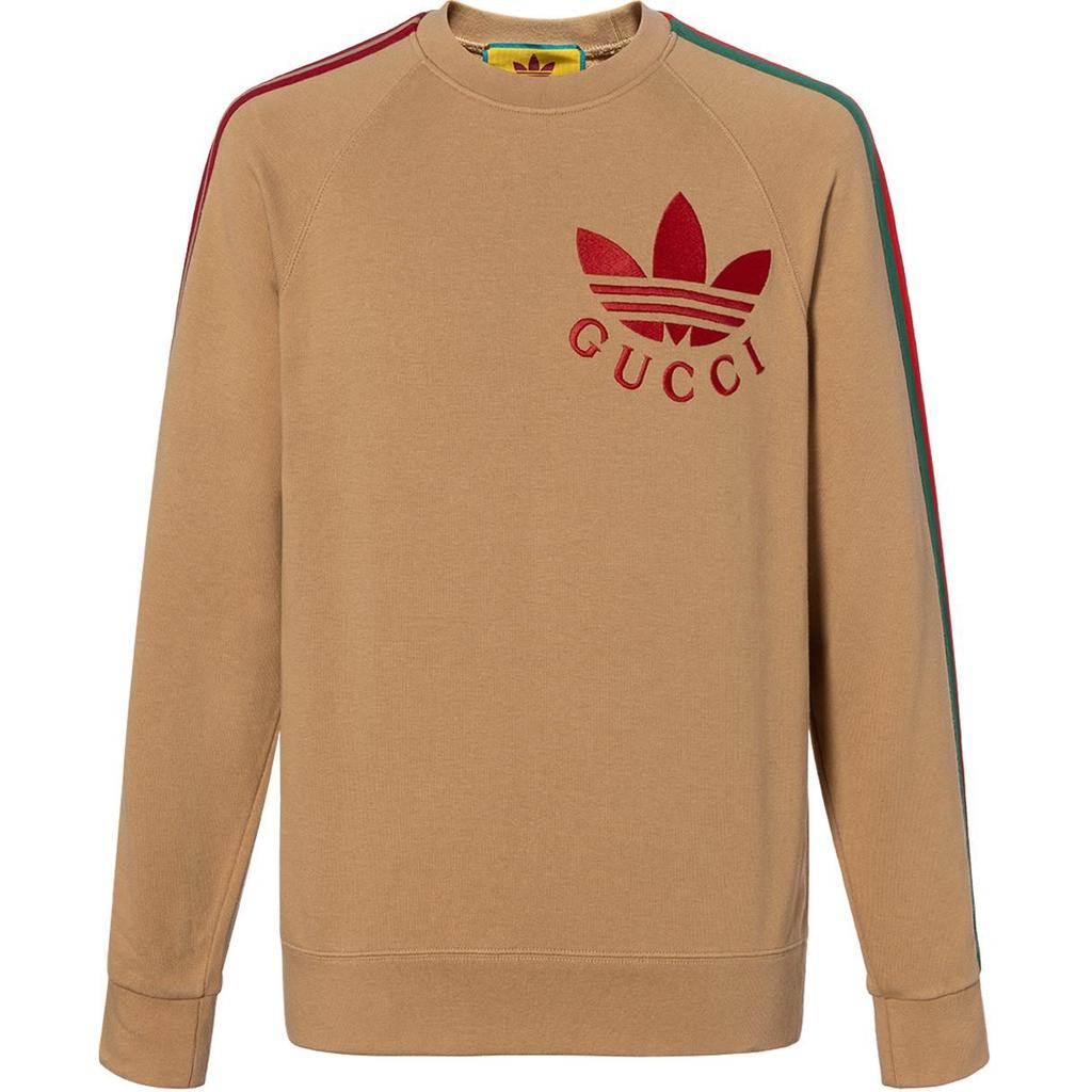 Gucci X Adidas Originals Свитшот Весна-Лето 2022 Мужской Темно-бежевый 691638-XJEML-2184