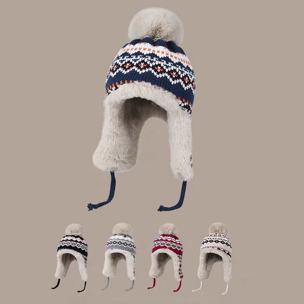 Autumn Winter Lei Feng Hat Plush Ear Protection Cap Fashion Warm Hat for Women
