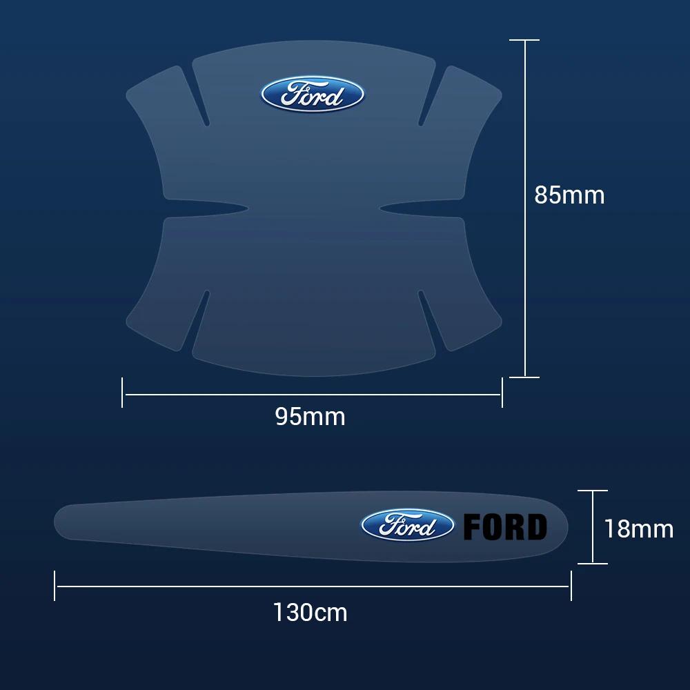 New 2026 Car Sticker 8Pcs Car Anti-scratch Protective Film Door Handle Bowl Logo Sticker for Ford Mustang Focus Fiesta MK7 C-max