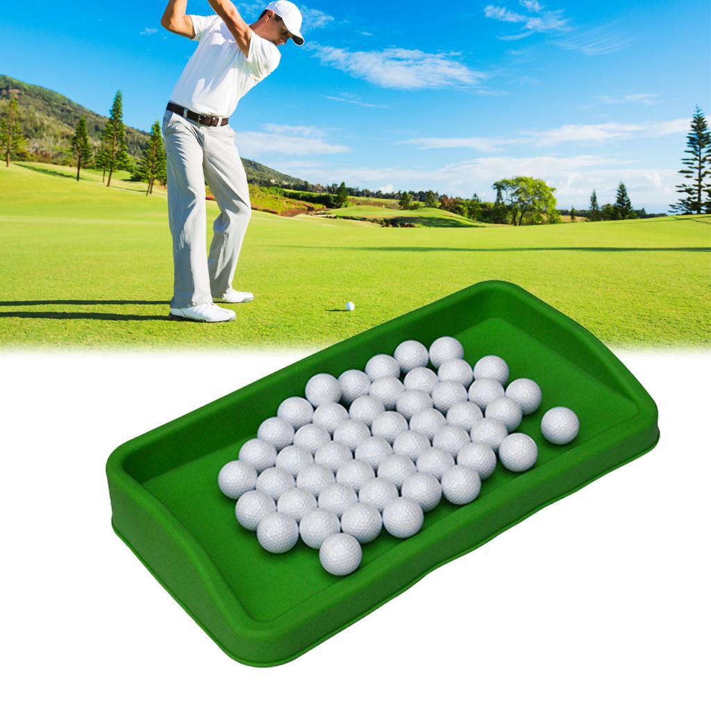 Golf Rubber Silicon Serve Box Storage Case Ball Tray Container Golfing Supplies Green