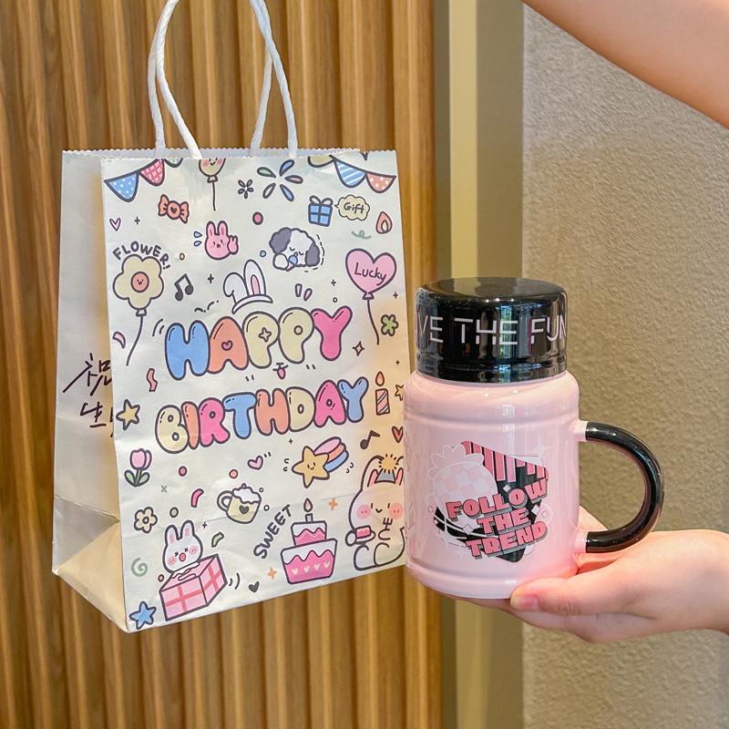 A High Value Cartoon Kettle for A Girl's Best Friend's Birthday Gift Practical Ceramic Mug Souvenir Gift Box