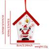 Adorable European And American Style Wooden Christmas Cottage Hangings With Santa And Snowman Designs