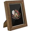 YUYAKESHI Medal Display Box, Wooden Frame with Glass Cover, for Pins, Brooches, Badges, Felt Display, Dustproof, Clear Window (Brown)