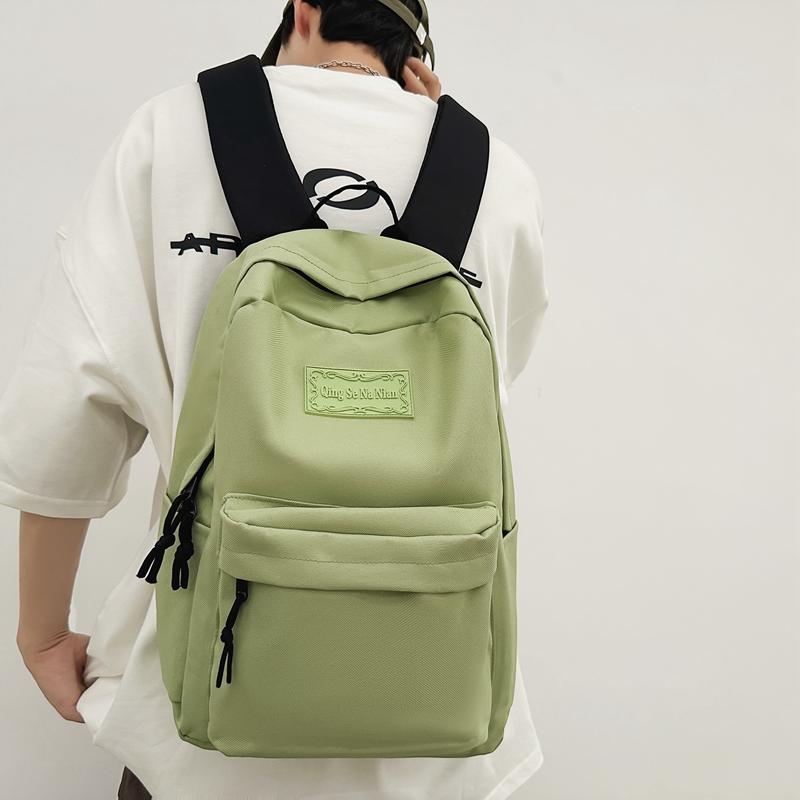 Однотонный школьный рюкзак для студентов, мужской, большой емкости, кампусный рюкзак, Оксфорд, женский дорожный рюкзак