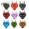 Adjustable Strap Party Costume Dragon Masque for Adults, Halloween Cosplay 3D Simulation Thorn Face Shield Full Festival, Carnival Masquerade