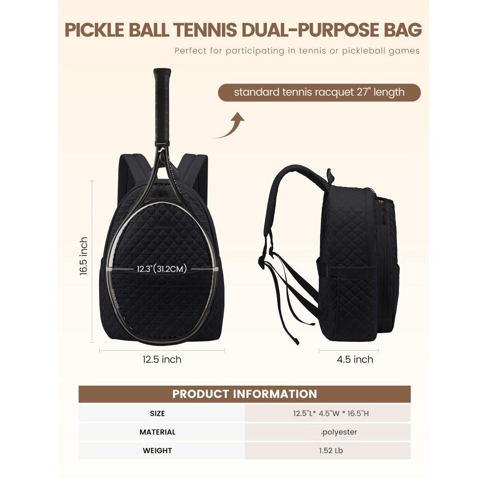 Quilted Sling Crossbody Backpack Wear-resistant Tennis Racket Bags New Tennis Bag Women Men