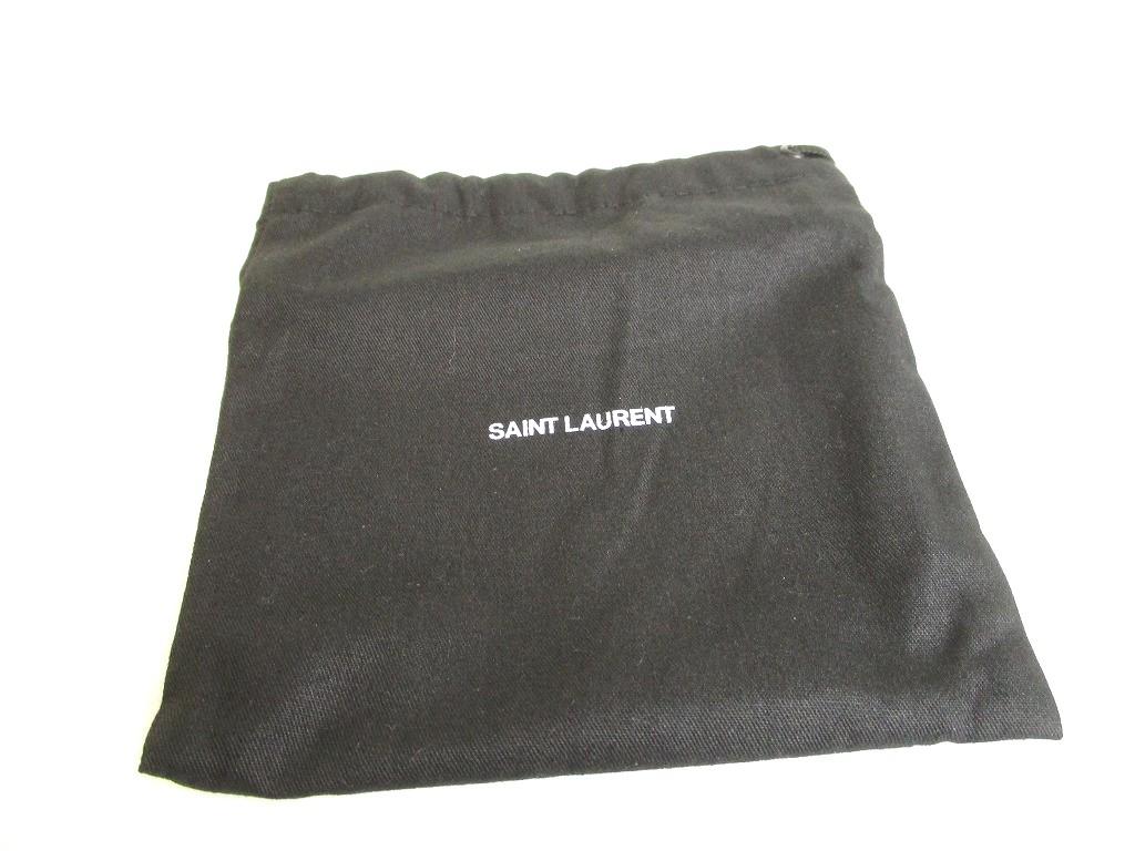 Authentic Saint Laurent Paris YSL Black Leather Bifold Wallet Compact Wallet #9784 Refurbished