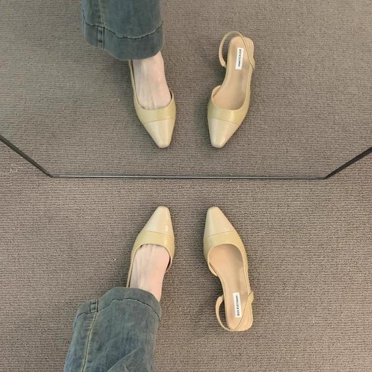 Fashionable French Pointed Mary Jane Sandals Women's Summer Lightweight Gentle Casual Women's Single Shoes