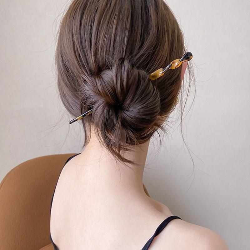 1 шт., модные палочки для волос в китайском стиле, винтажные ацетатные палочки для еды, женские заколки для волос, заколки для волос, свадебные украшения для волос, аксессуары для волос