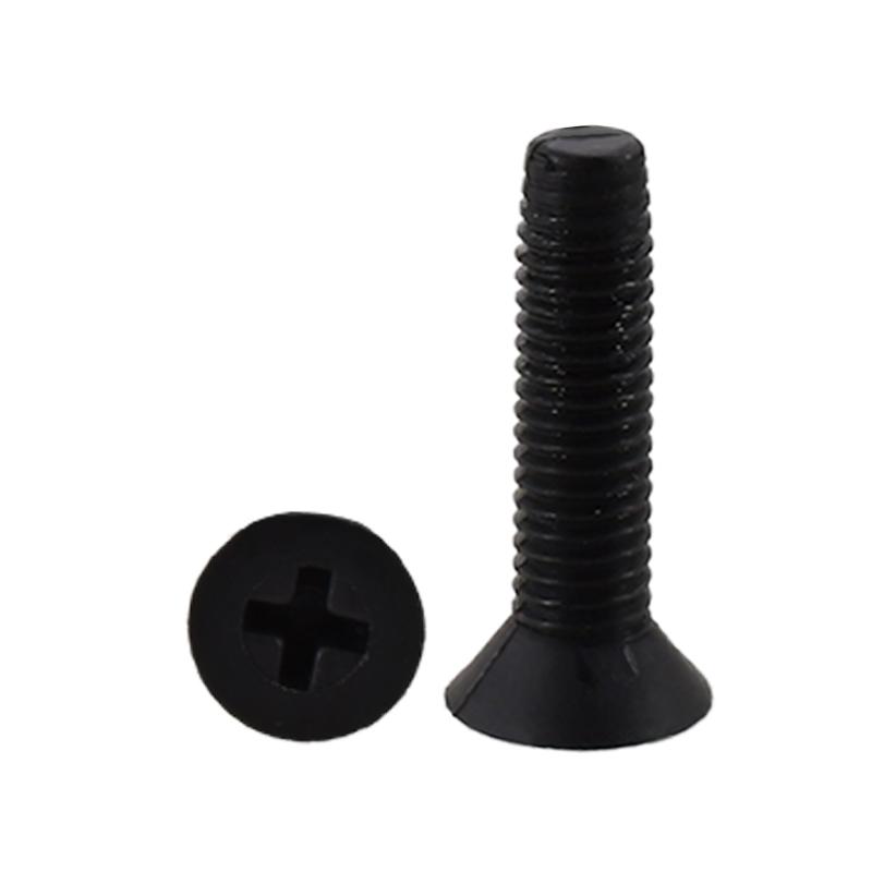 Крестообразный нейлоновый винт с плоской головкой и метрической резьбой Пластиковые винты с потайной головкой Болт Черный Белый M2 M2.5 M3 M4 M5 M6 M8