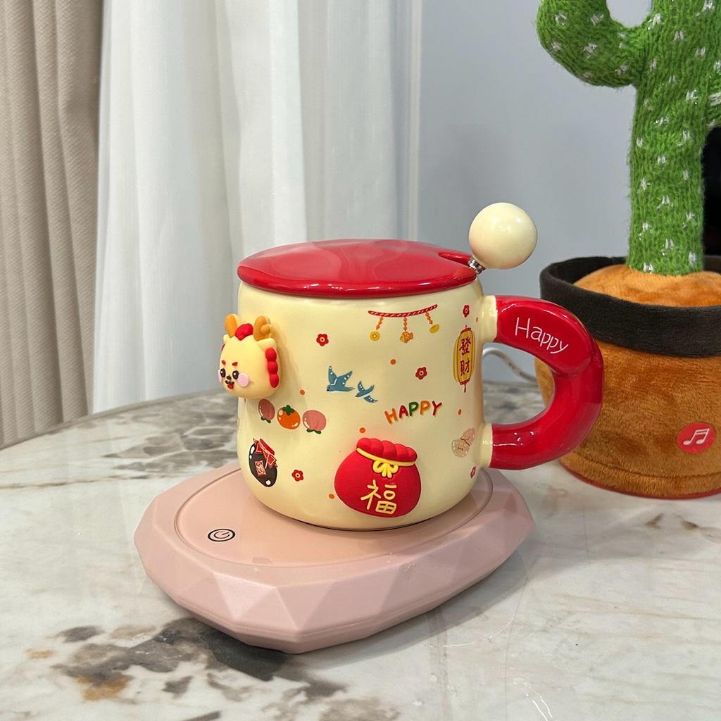 Подарок на Новый год для девочек Год Дракона Чашка Маленький подарок для лучших друзей Подруга Практичная чашка для воды Креативная подарочная коробка Кружка
