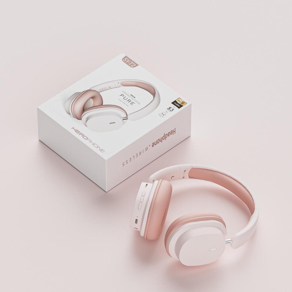 Модные Беспроводные Bluetooth-Наушники Накладные: Большие амбушюры, Шумоподавление, Hi-Fi, Для киберспорта, Стильная и портативная гарнитура