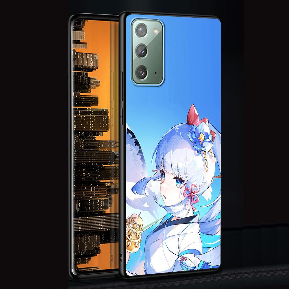 Чехол Genshin Impact для Samsung Galaxy Note 20 Ultra 10 Lite 9 8 A53 A52 A12 S22 S21 FE S20 Plus TPU черный чехол для телефона