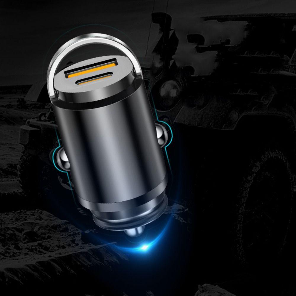 PD30W+QC3.0 Сверхбыстрое автомобильное зарядное устройство USB USB-A/USB-C Адаптер для прикуривателя Зарядка мобильных устройств