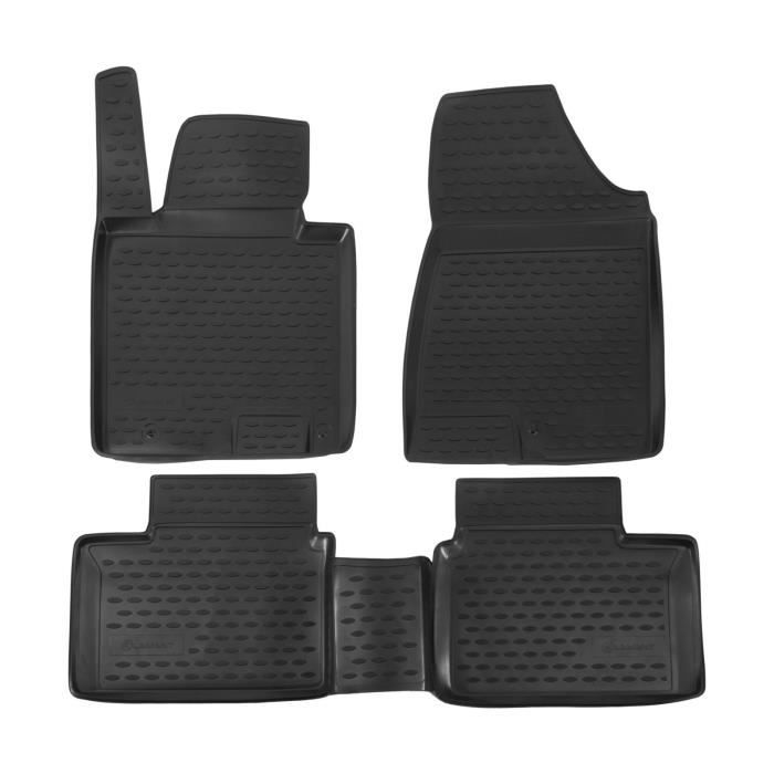 Tapis De Sol En Caoutchouc 3D - J&J AUTOMOTIVE - Kia Cee'D 2012-2018 - Noir - Sur Mesure - Antidérapant