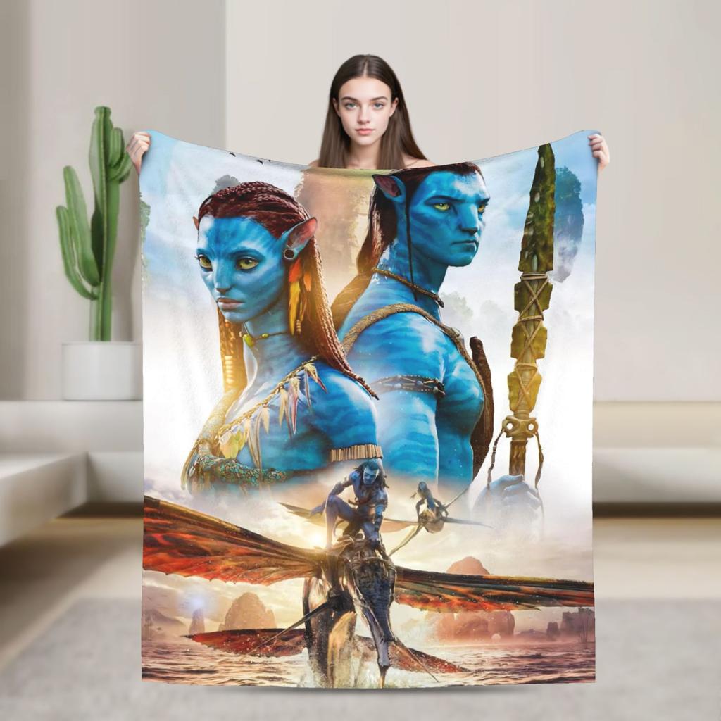 Films Avatar Blanket Soft Warm Print Plush Throw Blanket For Boy Girl Outdoor Flannel Bedspread Bed Cover