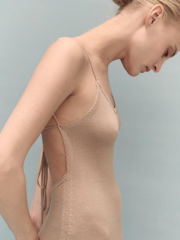 EDOLYNSA Лето 2024 года, сексуальное вязаное платье с открытой спиной, без рукавов, пляжное платье макси, купальник, бикини, накидки, элегантный праздничный облегающий наряд K8