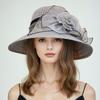 Новые модные женские шляпы-вуальщики, шляпы-шляпы для церкви, элегантные шляпы с широкими полями, фетровые шляпы Kentucky Derby, женские летние солнцезащитные шляпы