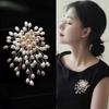Elegant Pearl Lapel Pin Badge Big Bouquet Women Girls Accessory For Funerals and Mourning