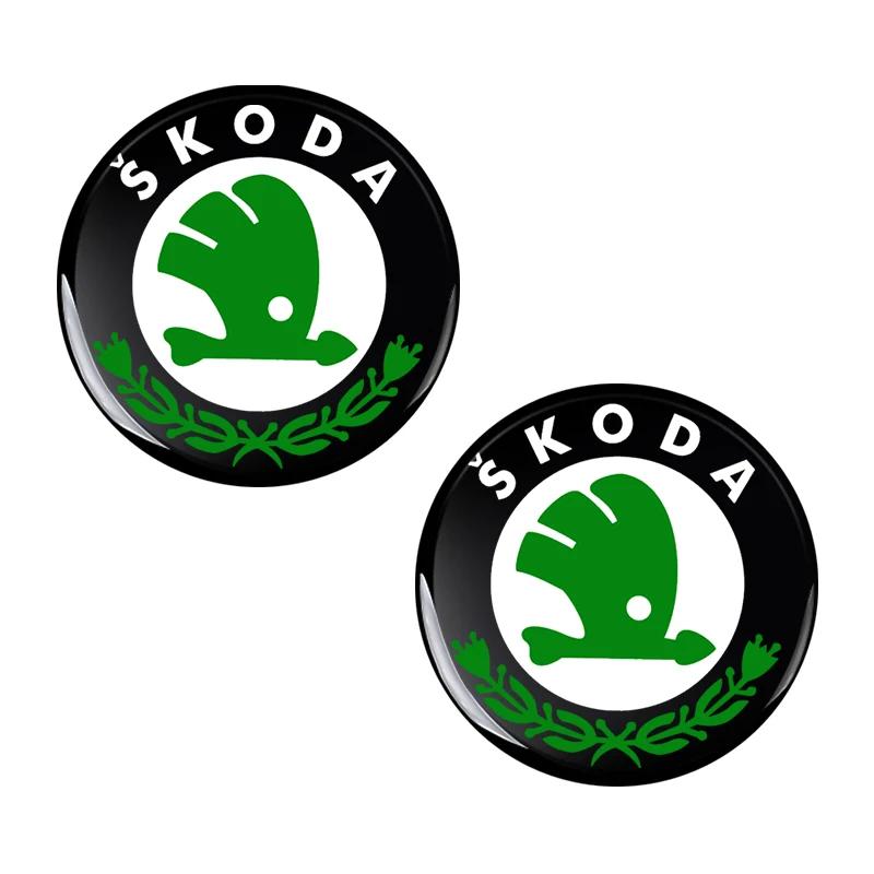 VMAD6 14MM Remote Car Key LOGO Stickers Emblem Auto Accessories For Skoda Sharp Sharp crystal Sharp Rapid speed Pye Ye Di trunk