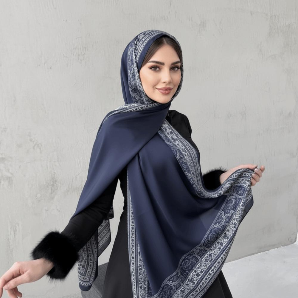 Принт Этнический Стиль Шарф Длинные Накидки Шаль Мягкий Исламский Тюрбан Повседневный