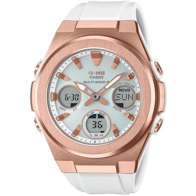 Baby-G MSG-W600G-7AJF [BABY-G G-MS Женский резиновый браслет Radio Wave Solar 3-глазный Белый] Круглый